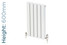 AP-MAGC6H6S-WH-TH - Apollo Magenta Curve Aluminium Designer White Double Horizontal Radiator H600mm X W955mm AP-MAGC6H6S-WH-TH - Apollo Magenta Curve Aluminium Designer White Double Horizontal Radiator H600mm X W955mm